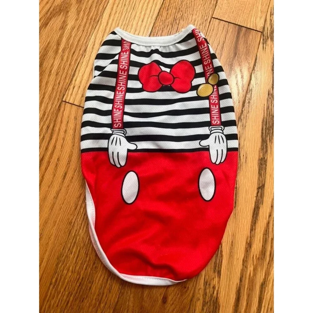 Pet/Dog micky mouse print jersey shirt stretchable small